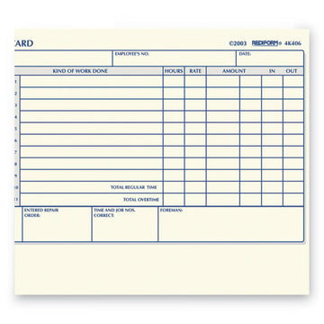 Rediform® Daily Employee Time Cards, Two Sides, 4.25 X 7, 100-pad freeshipping - TVN Wholesale